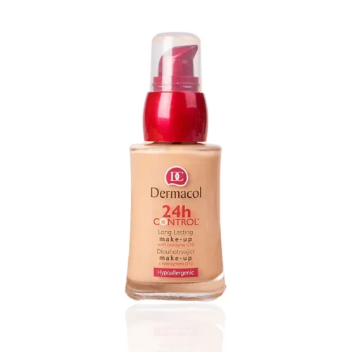 דרקמול מייקאפ קונטרול 24 וספוגית מתנה - dermacol makeup control 24h + makeup sponge דרמקול - מייקאפ - עמיד -24 שעות - לאורך זמן - ספוגית מתנה - מבצע - מט sale - dermacol - dermacol makeup - dermacol foundation
